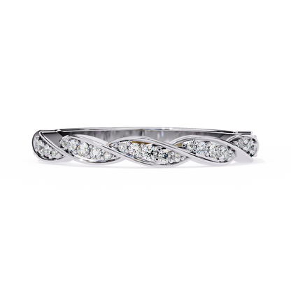 White Gold / Moissanite, White Gold / Lab Grown