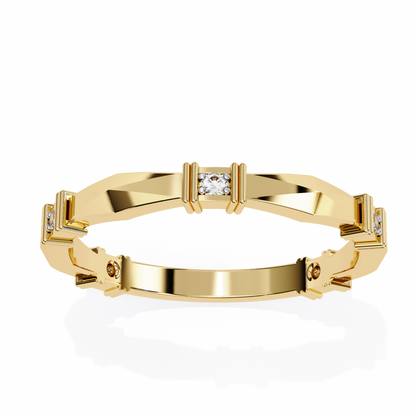 Yellow Gold / Moissanite, Yellow Gold / Lab Grown