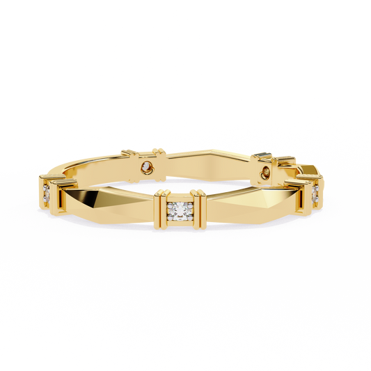 Yellow Gold / Moissanite, Yellow Gold / Lab Grown