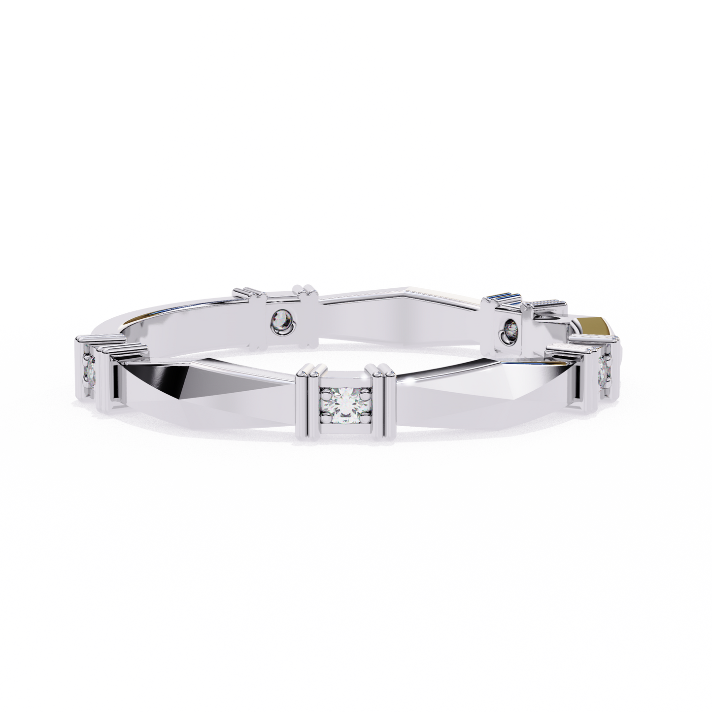 white gold / moissanite, white gold / lab grown