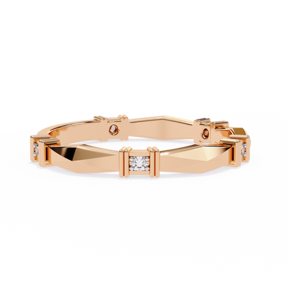 Rose Gold / Moissanite, Rose Gold / Lab Grown