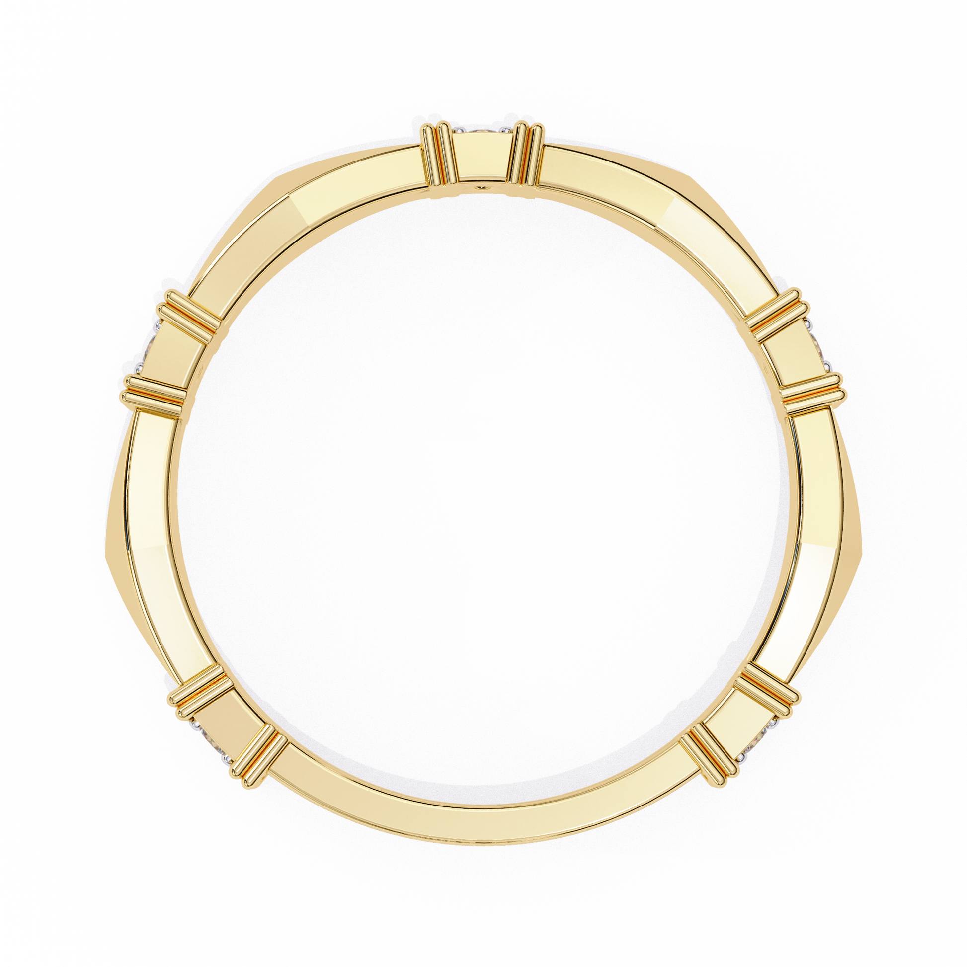 Yellow Gold / Moissanite, Yellow Gold / Lab Grown
