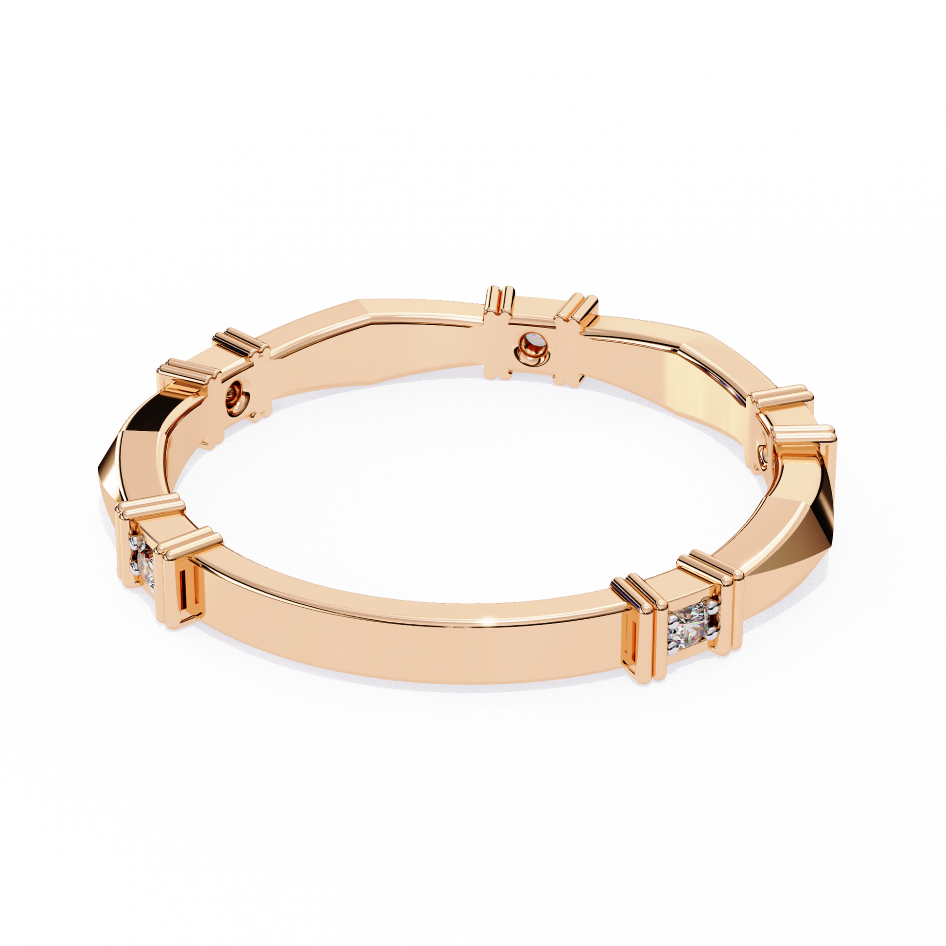 Rose Gold / Moissanite, Rose Gold / Lab Grown
