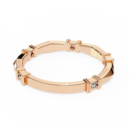 Rose Gold / Moissanite, Rose Gold / Lab Grown