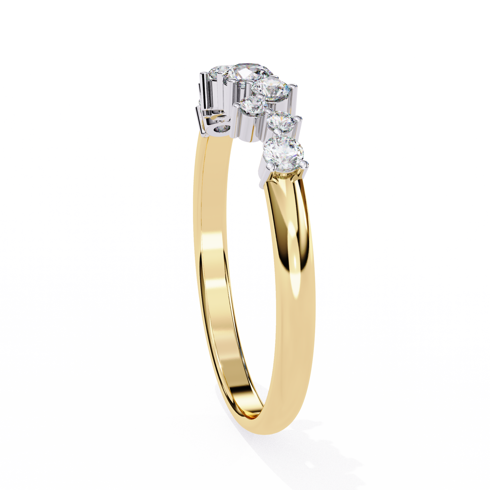 Yellow Gold / Moissanite, Yellow Gold / Lab Grown