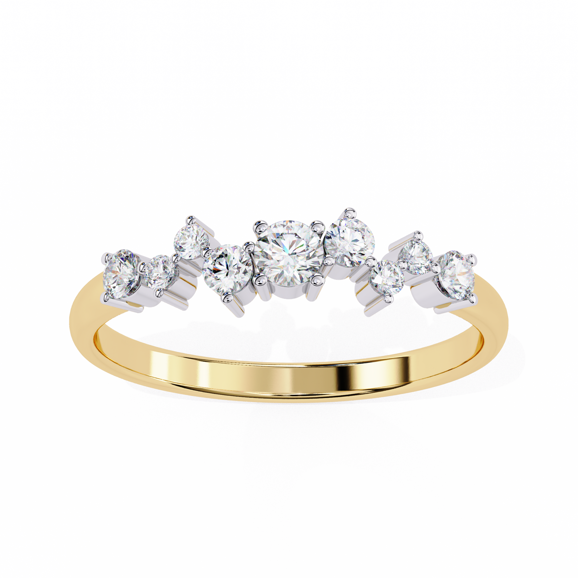 Yellow Gold / Moissanite, Yellow Gold / Lab Grown