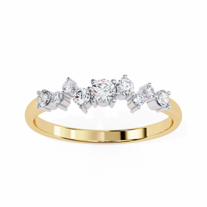 Yellow Gold / Moissanite, Yellow Gold / Lab Grown
