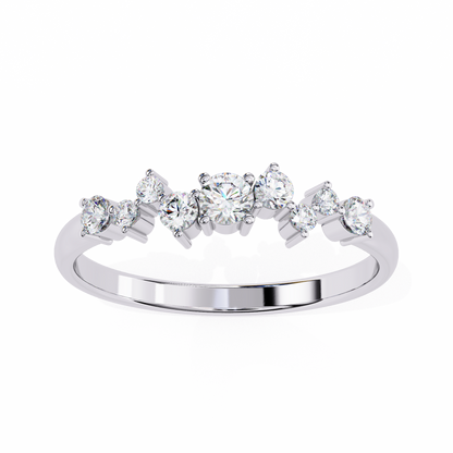 White Gold / Moissanite, White Gold / Lab Grown