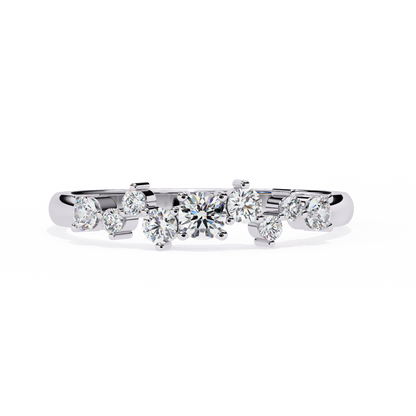 White Gold / Moissanite, White Gold / Lab Grown