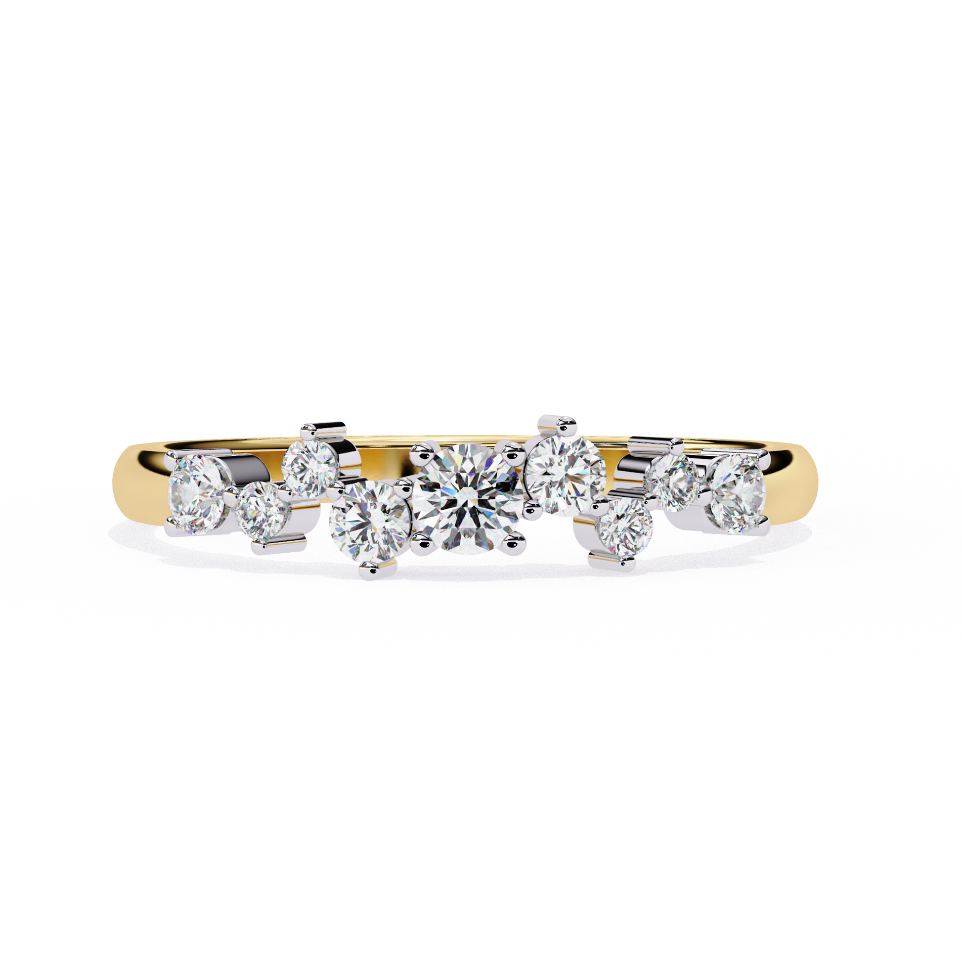 Yellow Gold / Moissanite, Yellow Gold / Lab Grown