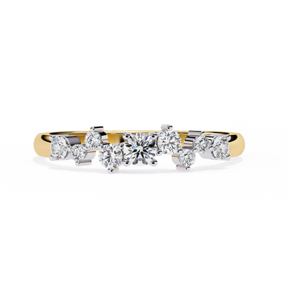 Yellow Gold / Moissanite, Yellow Gold / Lab Grown