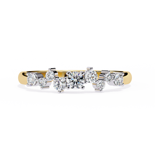 Yellow Gold / Moissanite, Yellow Gold / Lab Grown