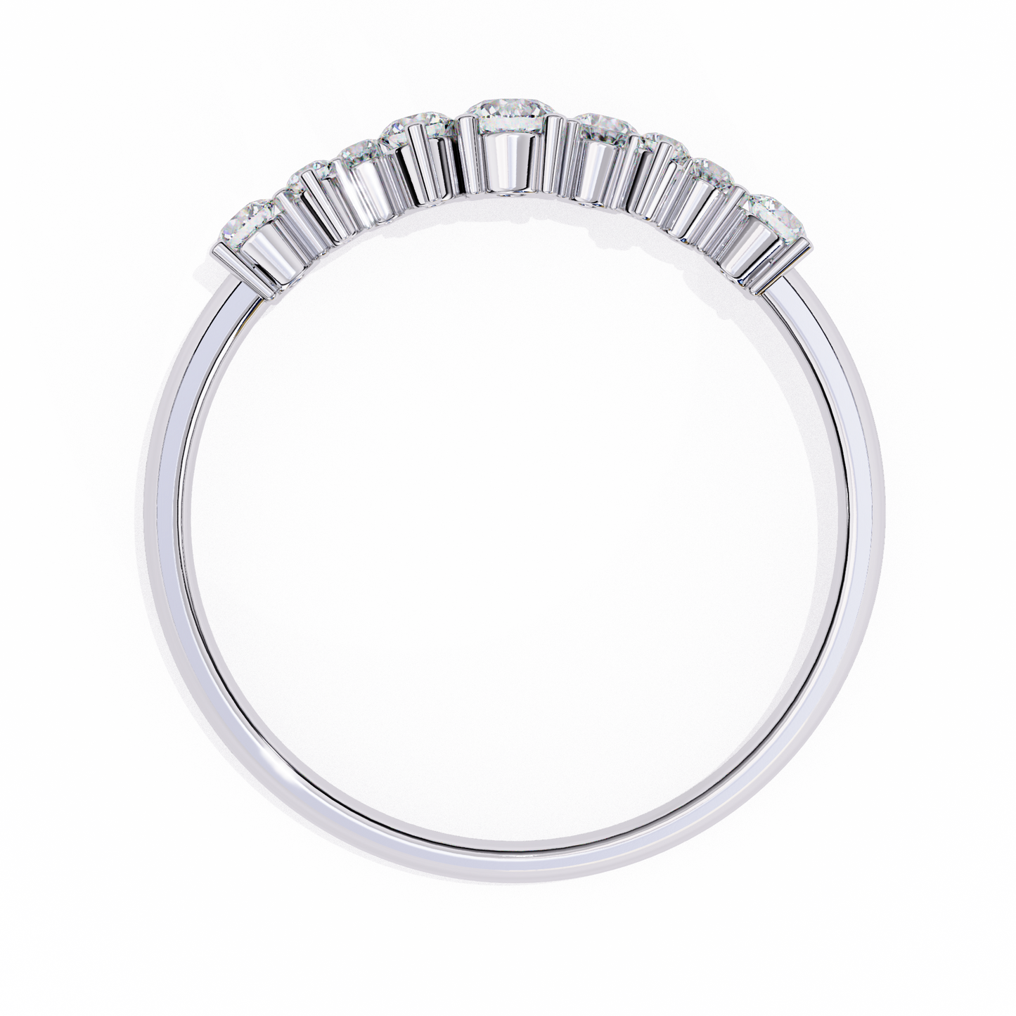 white gold / moissanite, white gold / lab grown