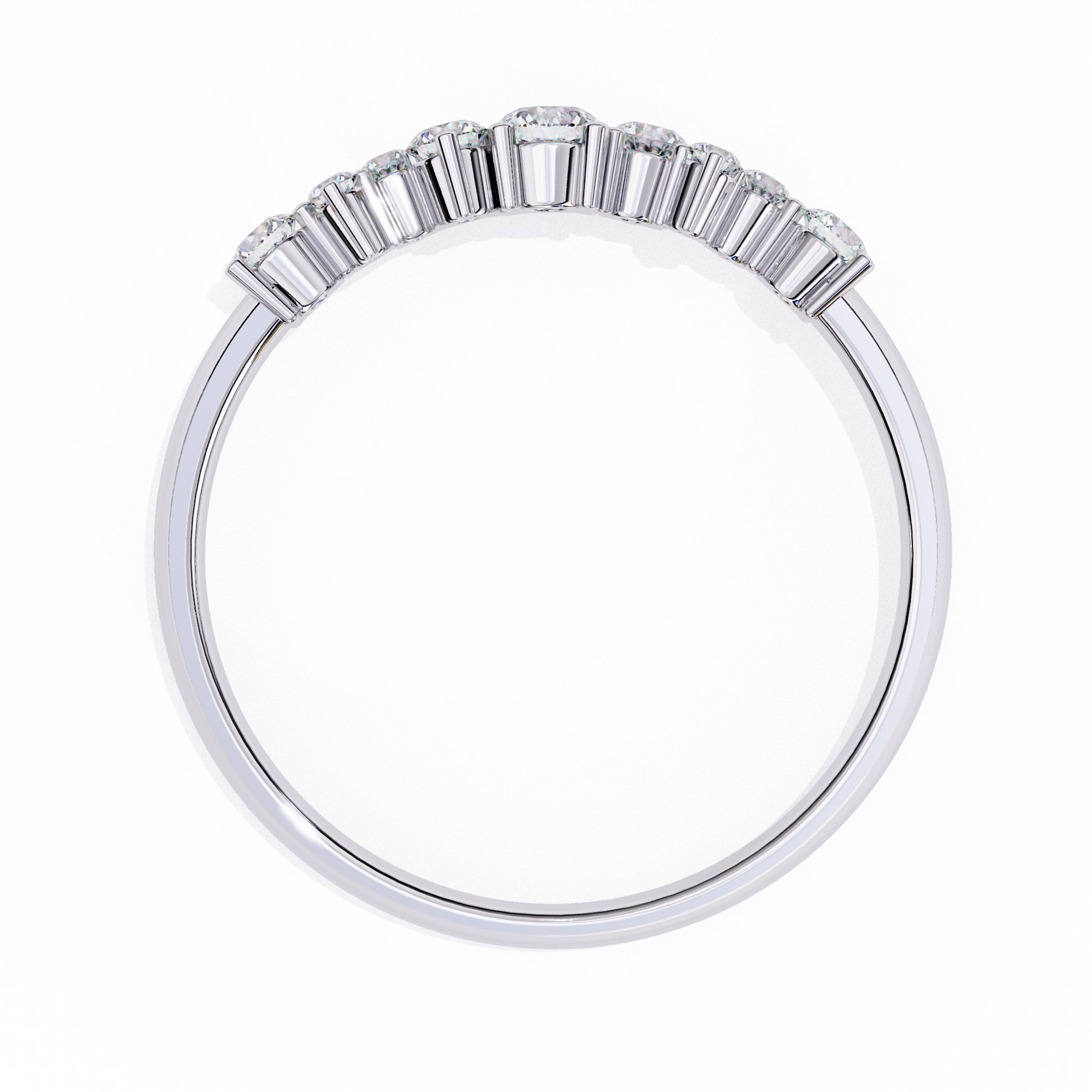 White Gold / Moissanite, White Gold / Lab Grown