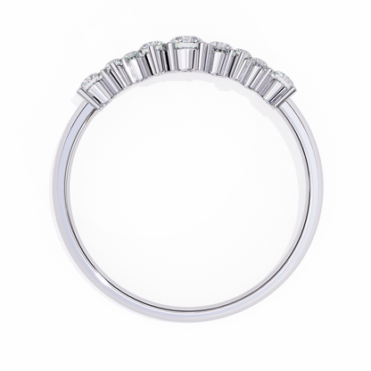 White Gold / Moissanite, White Gold / Lab Grown