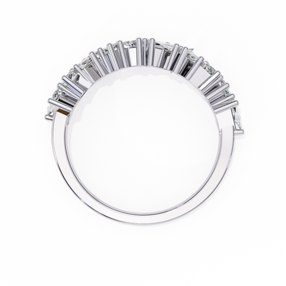 White Gold / Moissanite, White Gold / Lab Grown