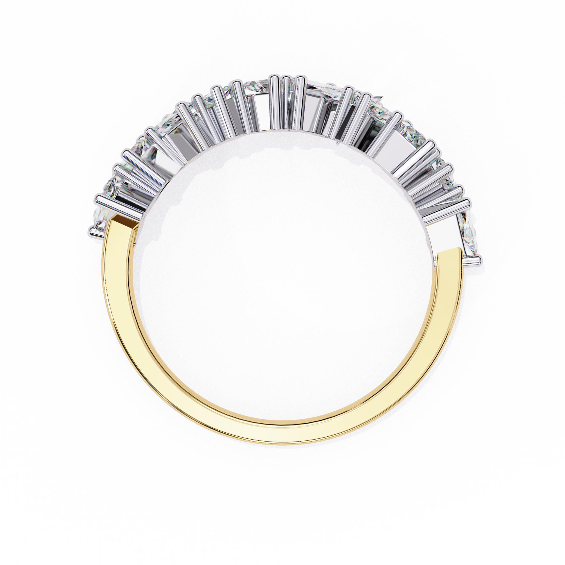 Yellow Gold / Moissanite, Yellow Gold / Lab Grown