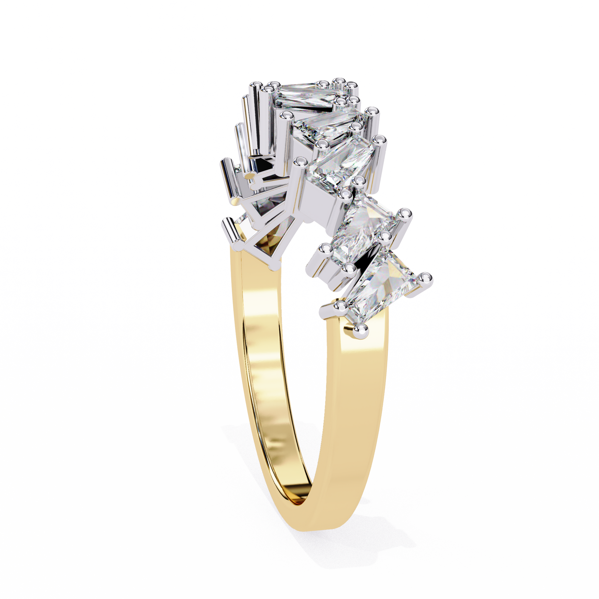 Yellow Gold / Moissanite, Yellow Gold / Lab Grown