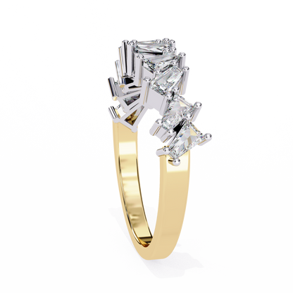 Yellow Gold / Moissanite, Yellow Gold / Lab Grown