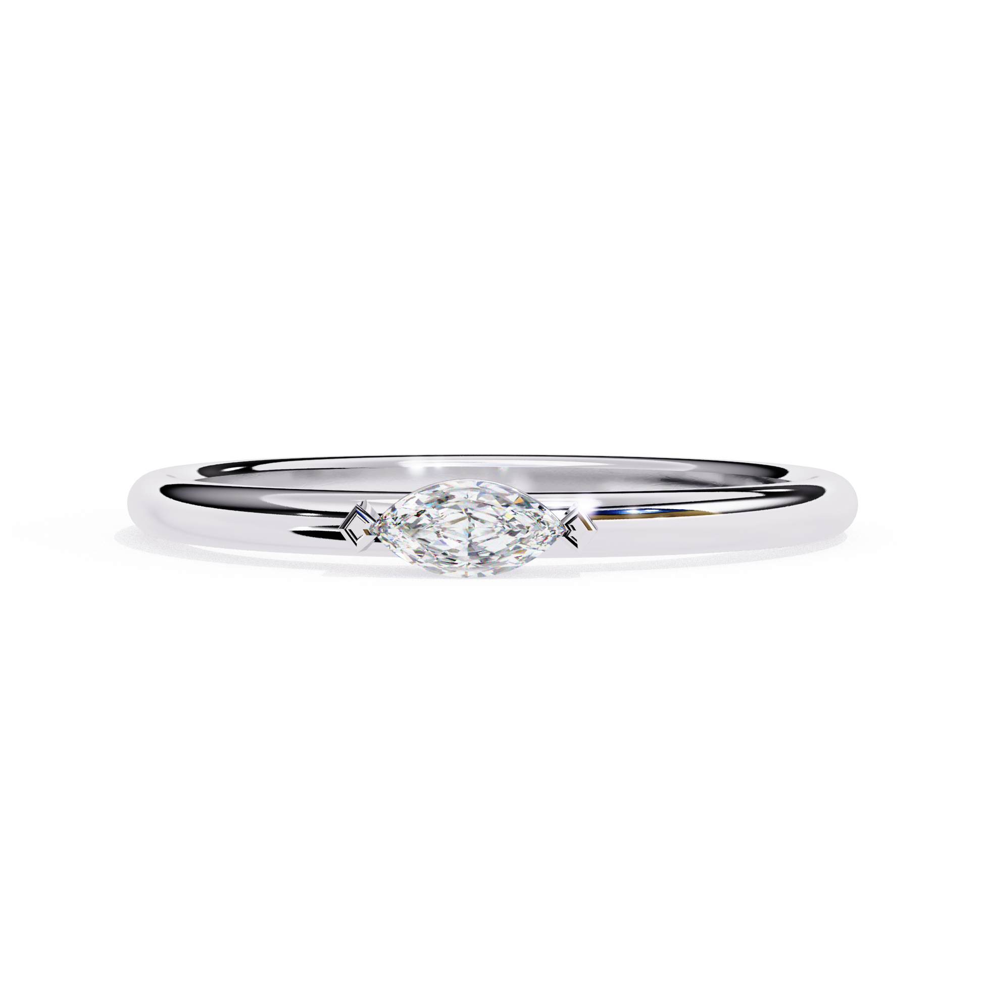 White Gold / Moissanite, White Gold / Lab Grown, 925 Silver / Moissanite, 925 Silver / Lab Grown