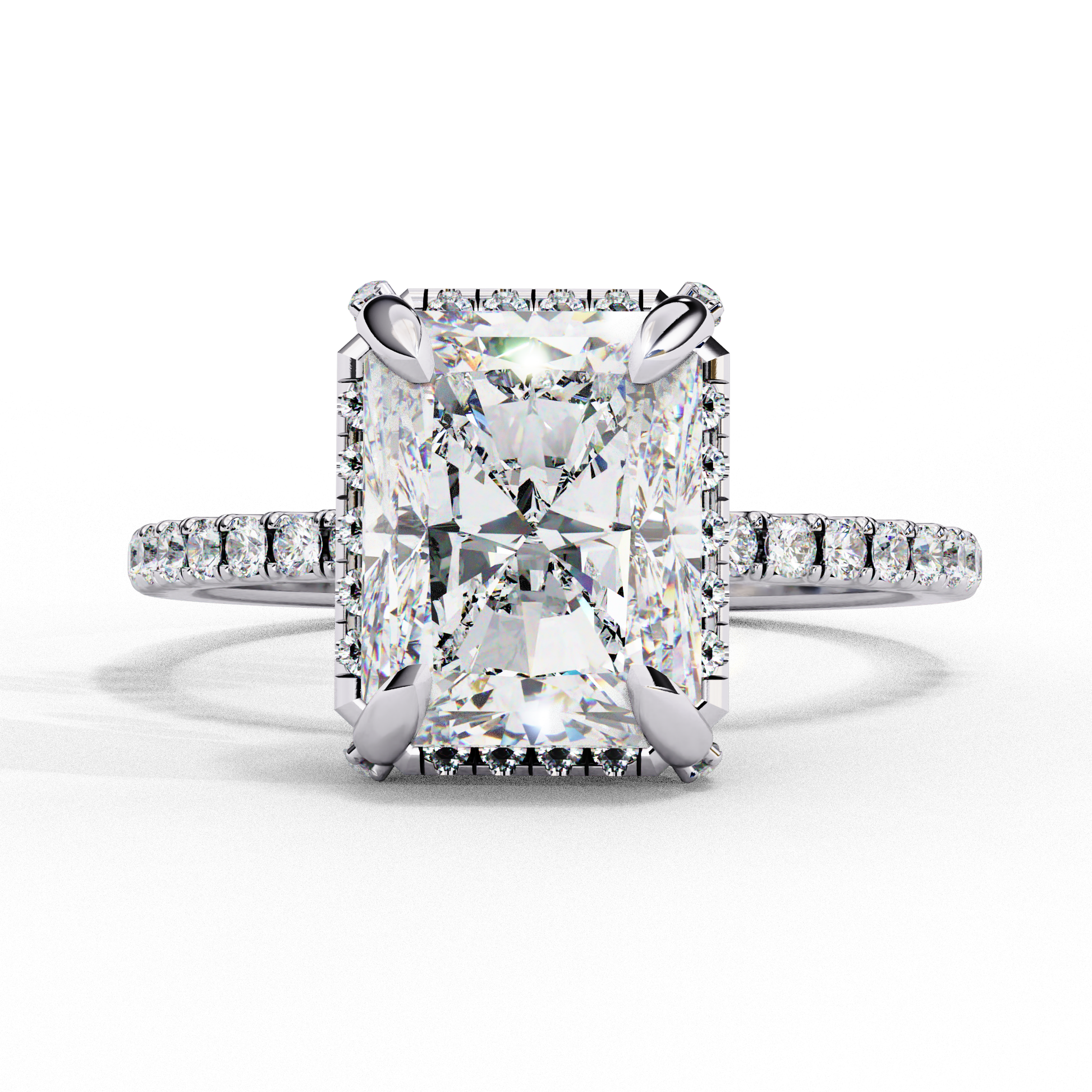 White Gold / Moissanite, White Gold / Lab Grown, 925 Silver / Moissanite, 925 Silver / Lab Grown