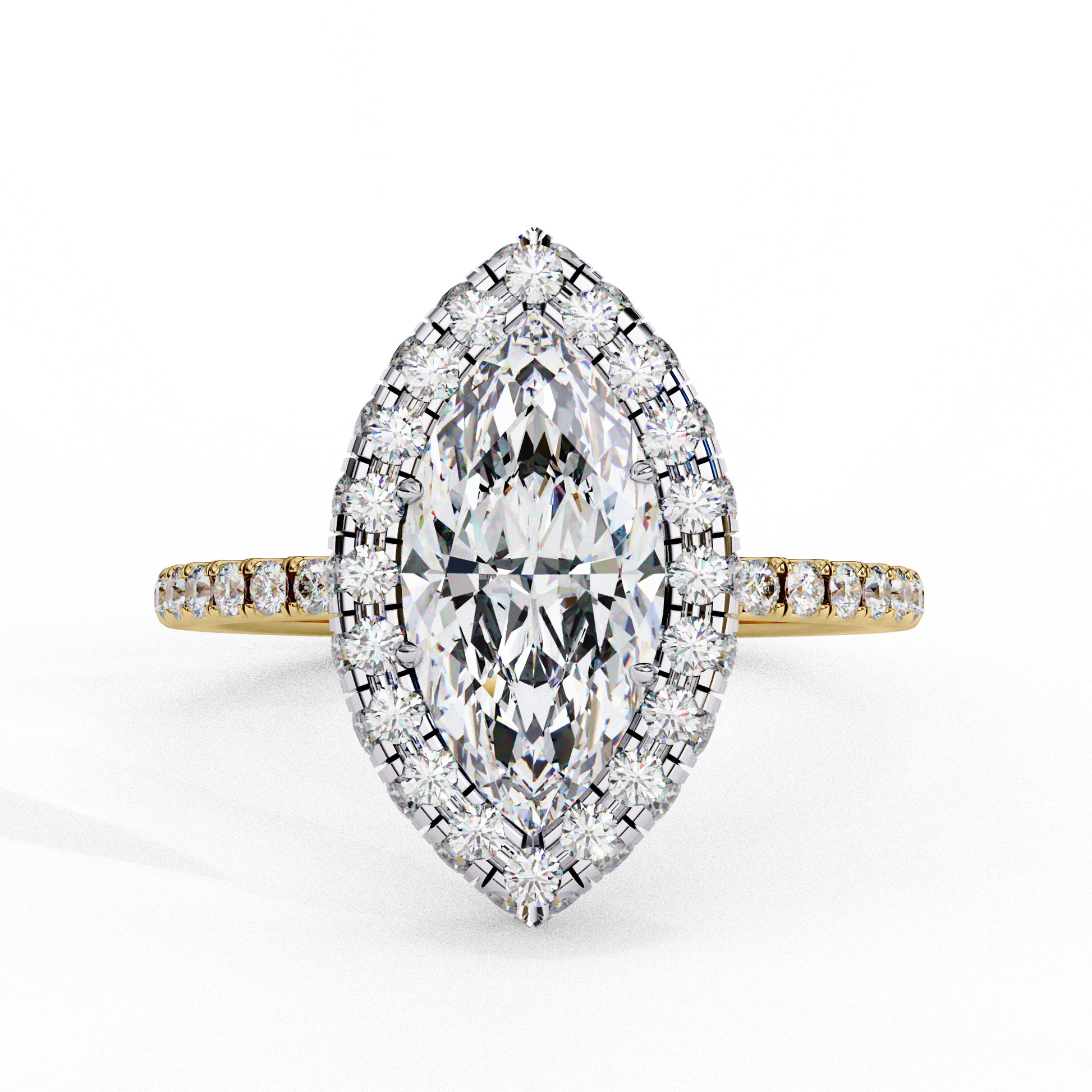 Yellow Gold / Moissanite, Yellow Gold / Lab Grown