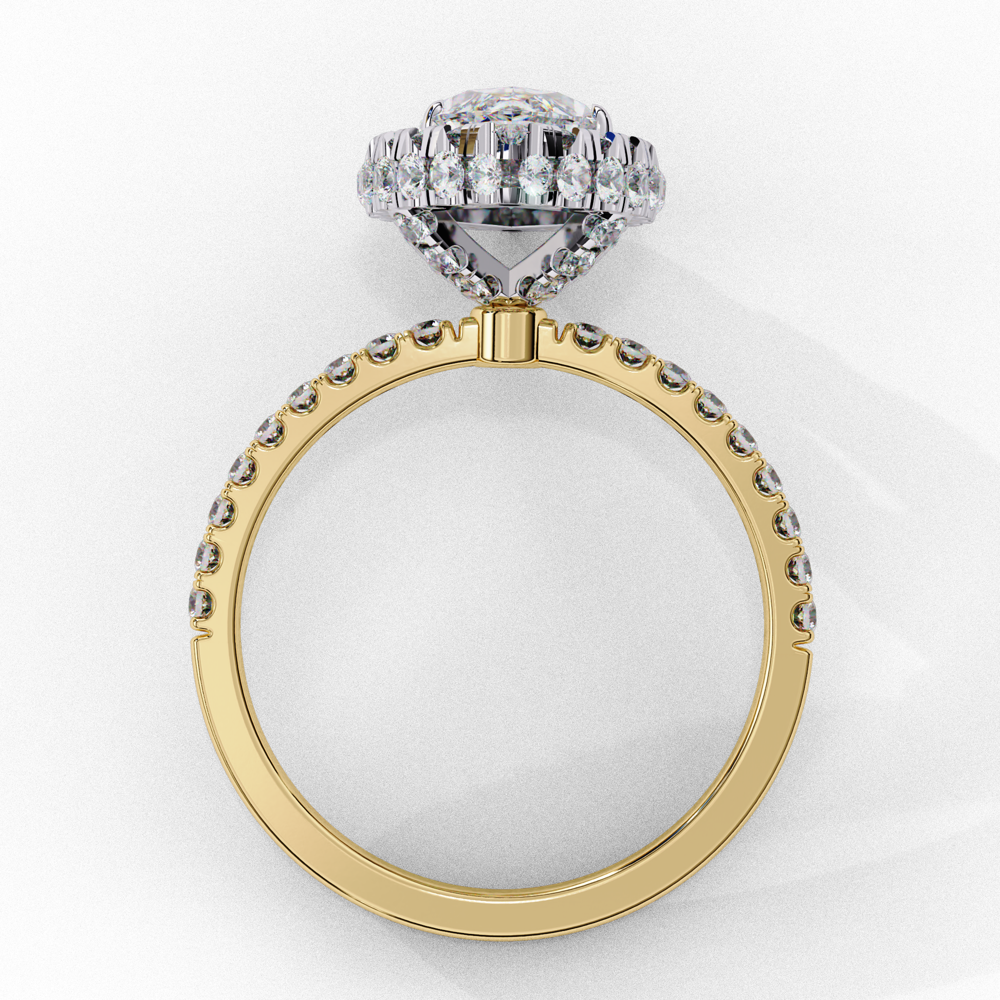 Yellow Gold / Moissanite, Yellow Gold / Lab Grown