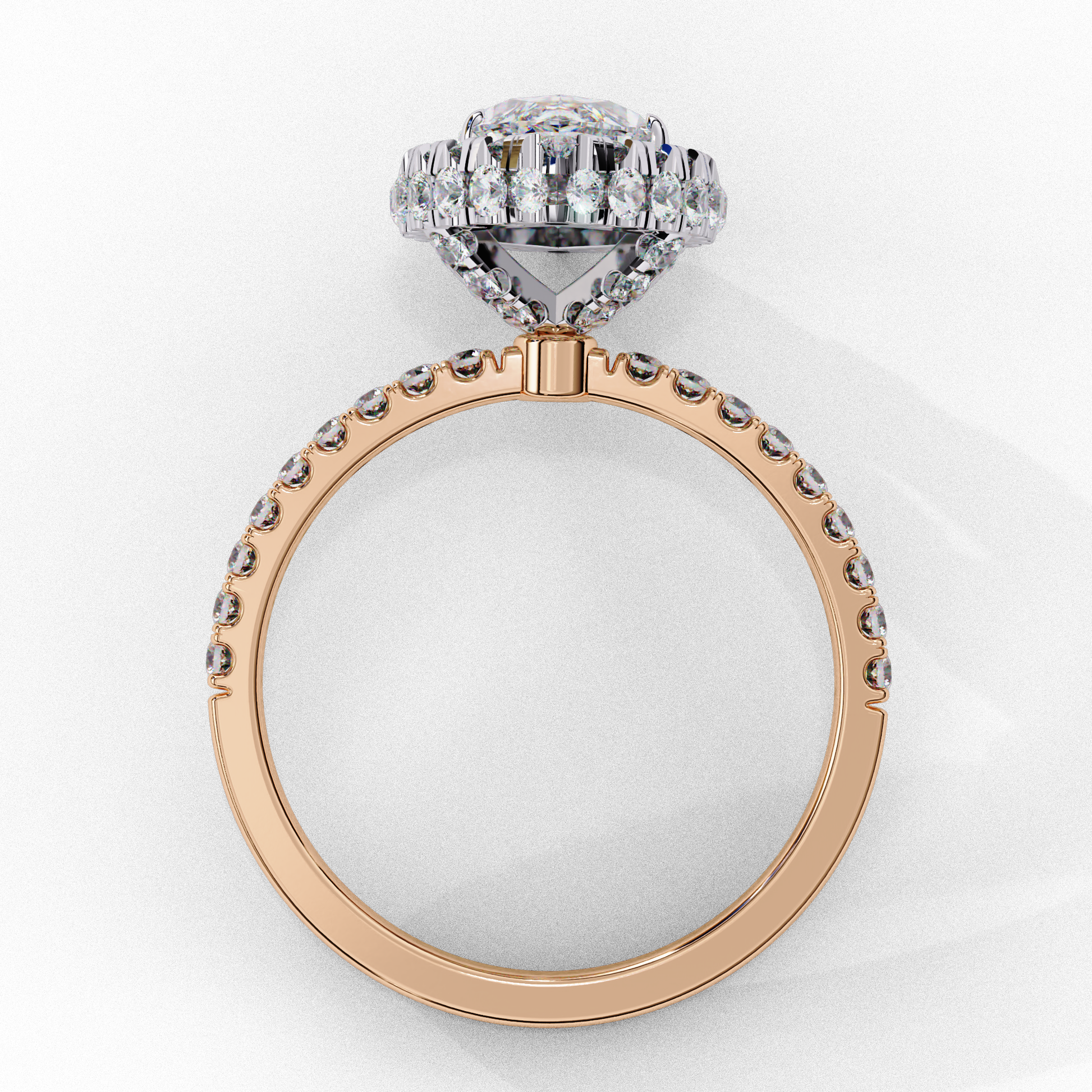 Rose Gold / Moissanite, Rose Gold / Lab Grown