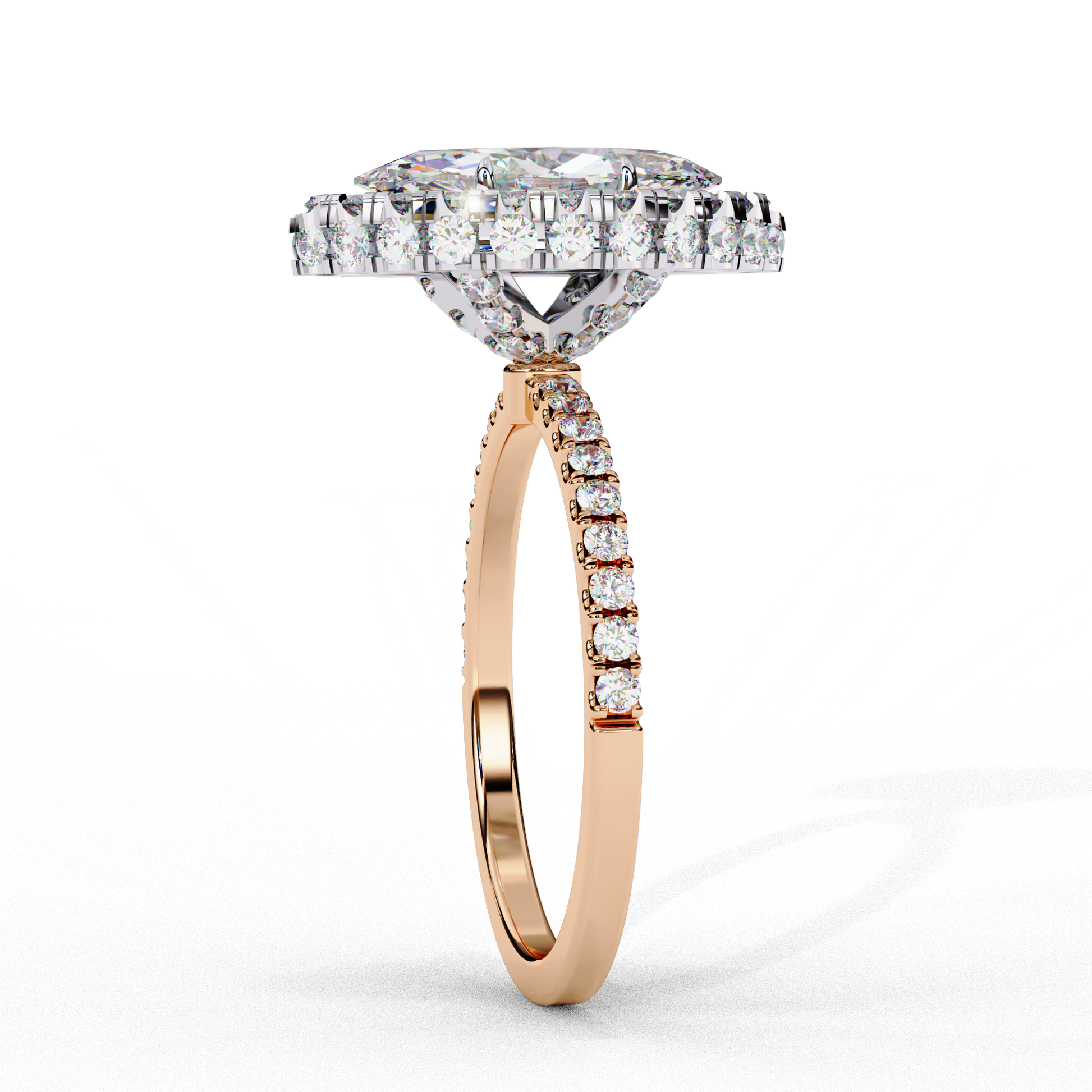 Rose Gold / Moissanite, Rose Gold / Lab Grown