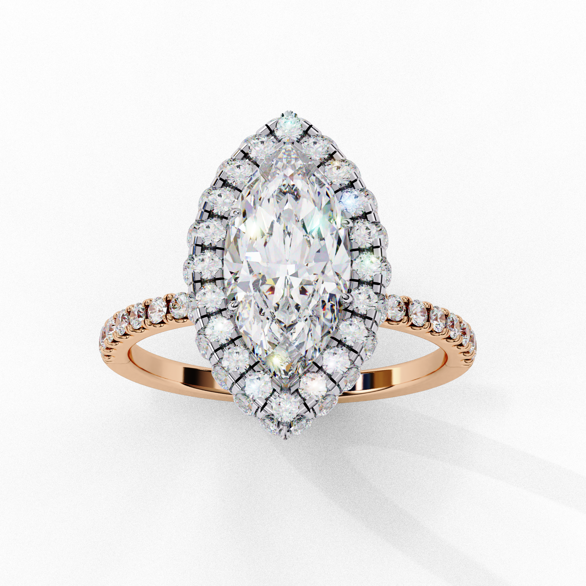 Rose Gold / Moissanite, Rose Gold / Lab Grown