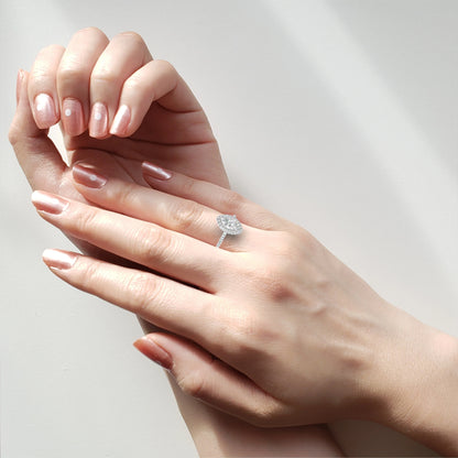 2.40 CT Marquise Unique Halo Engagement Ring