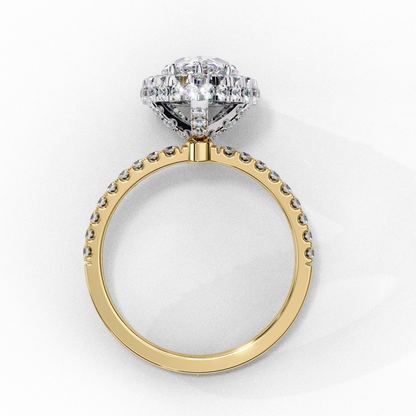 Yellow Gold / Moissanite, Yellow Gold / Lab Grown