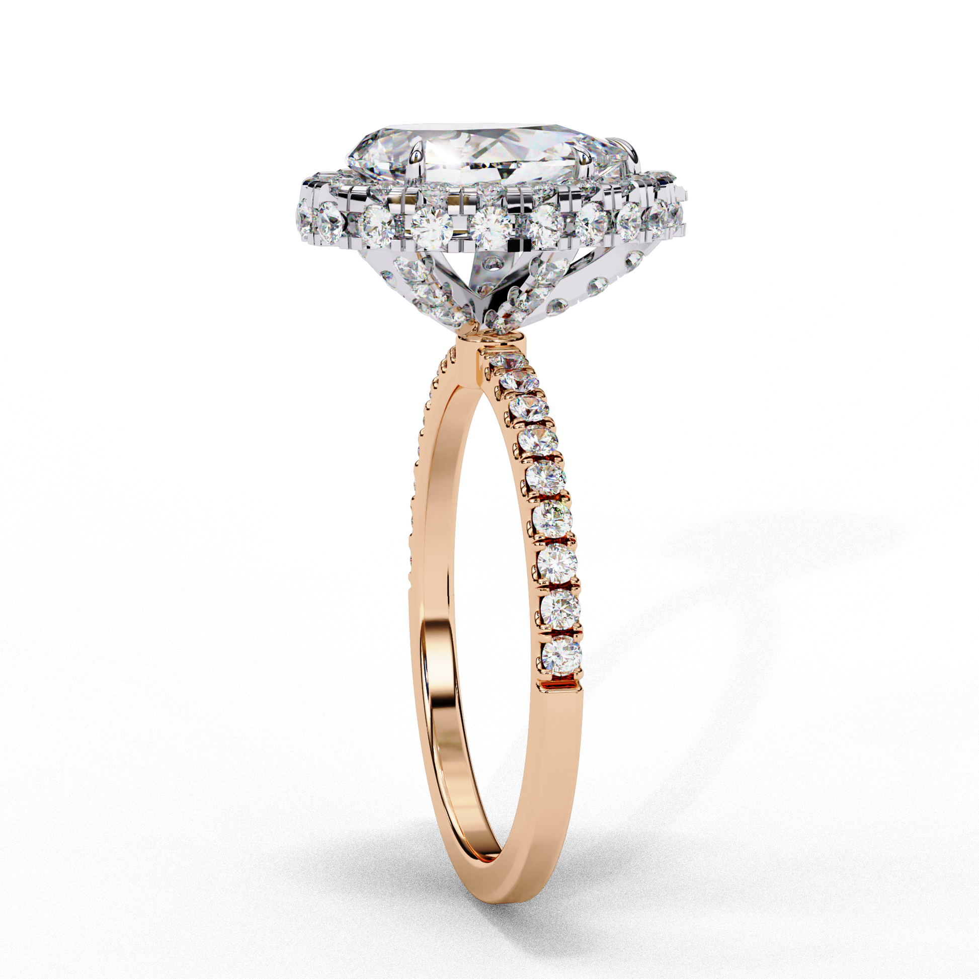 Rose Gold / Moissanite, Rose Gold / Lab Grown