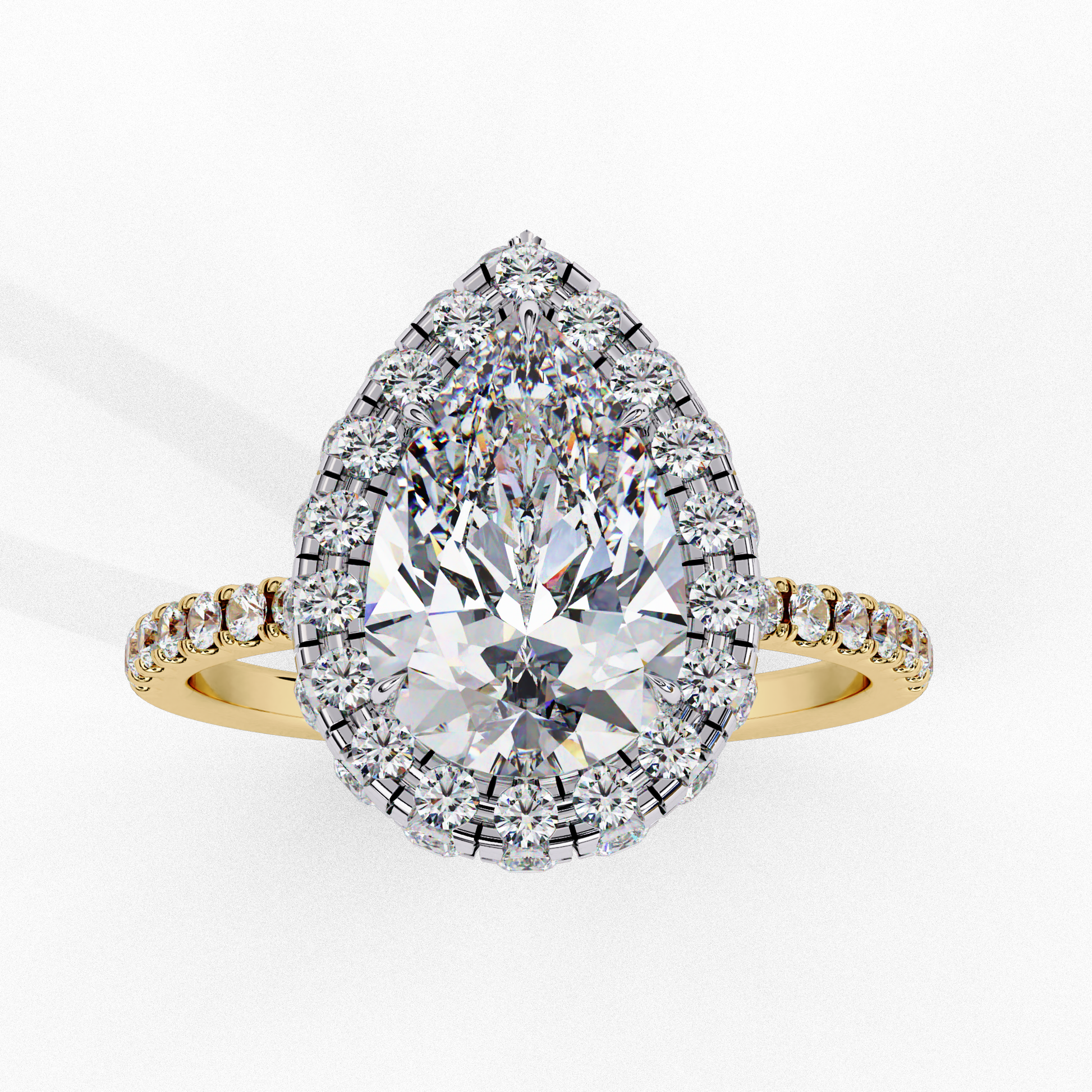 Yellow Gold / Moissanite, Yellow Gold / Lab Grown