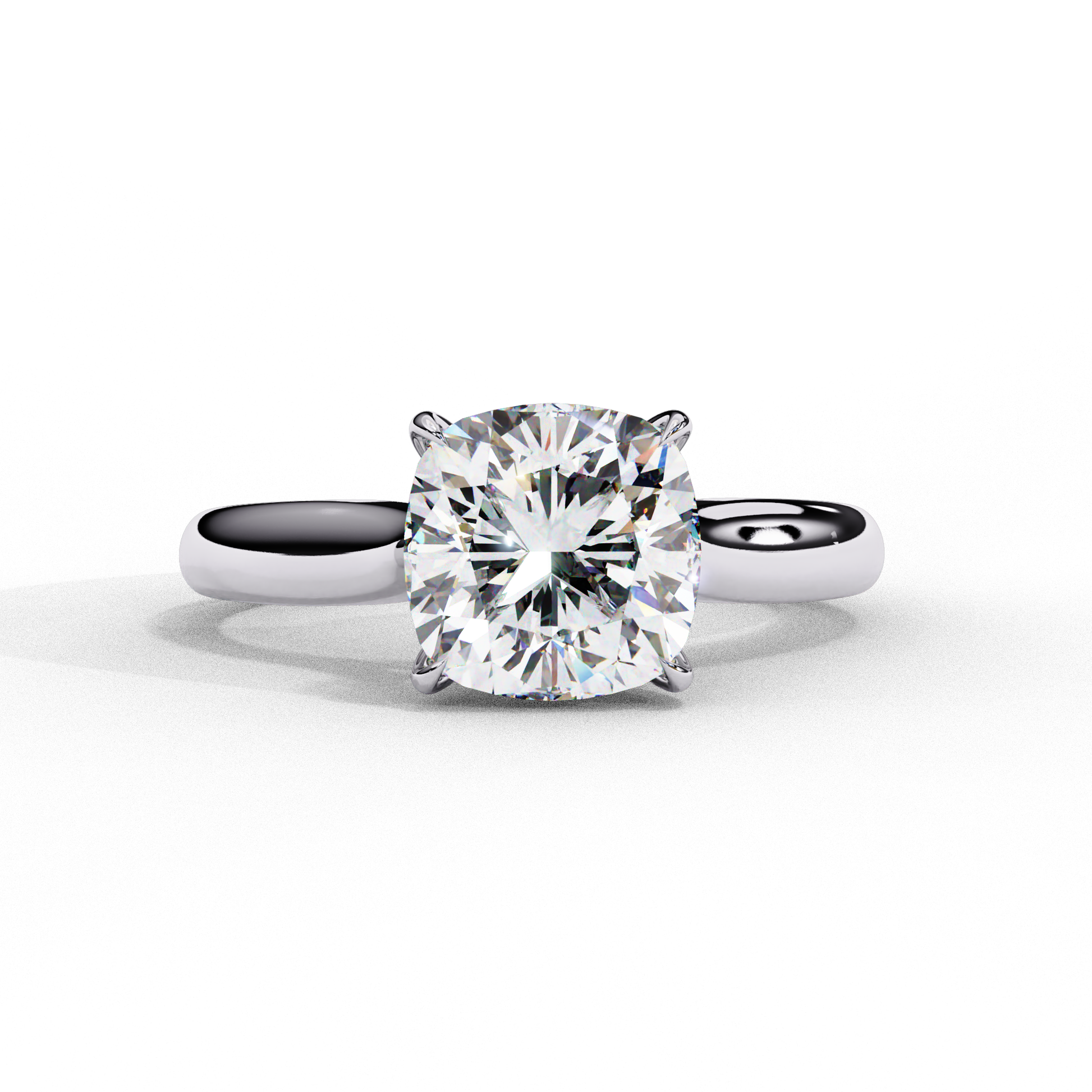 White Gold / Moissanite, White Gold / Lab Grown, 925 Silver / Moissanite, 925 Silver / Lab Grown