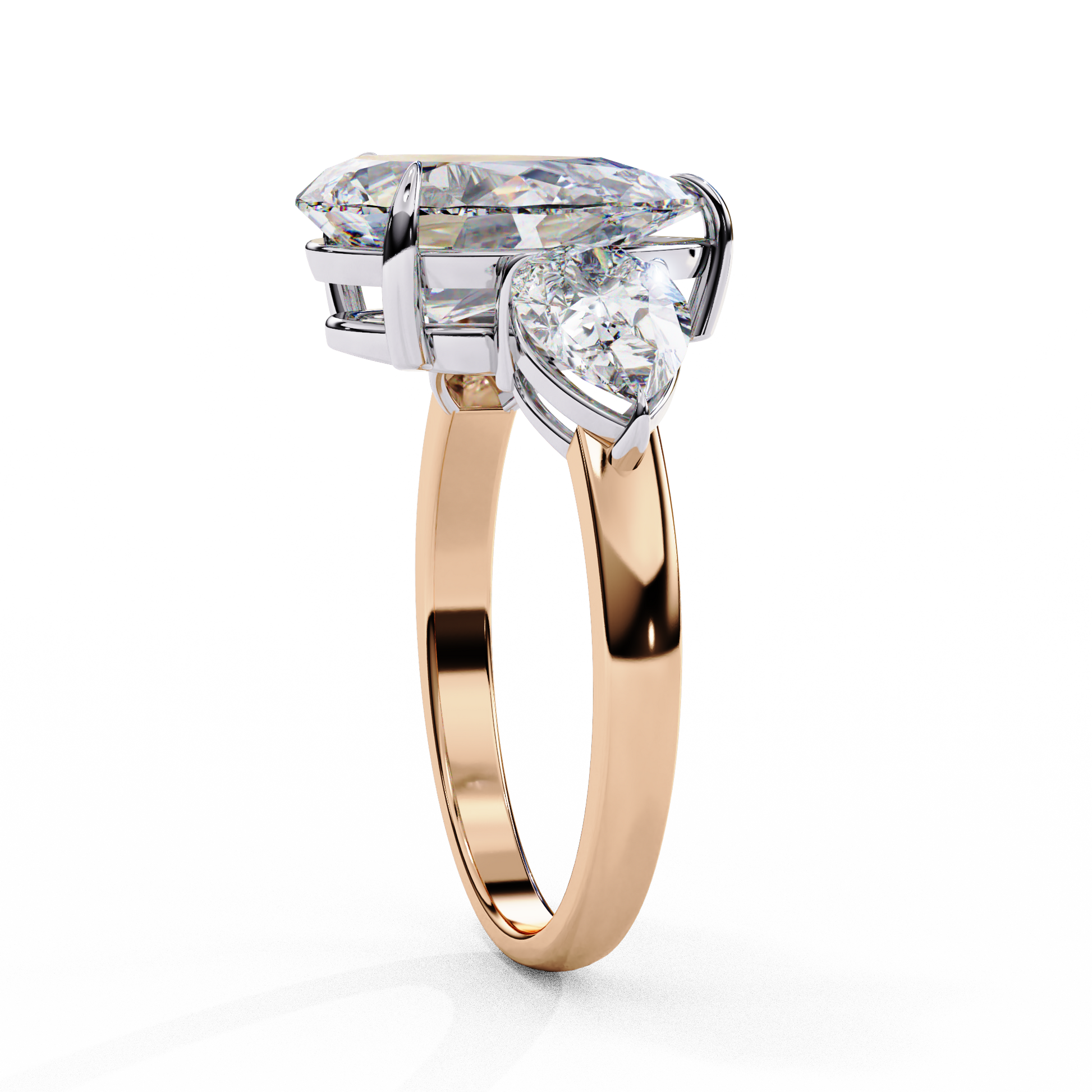 Rose Gold / Moissanite, Rose Gold / Lab Grown