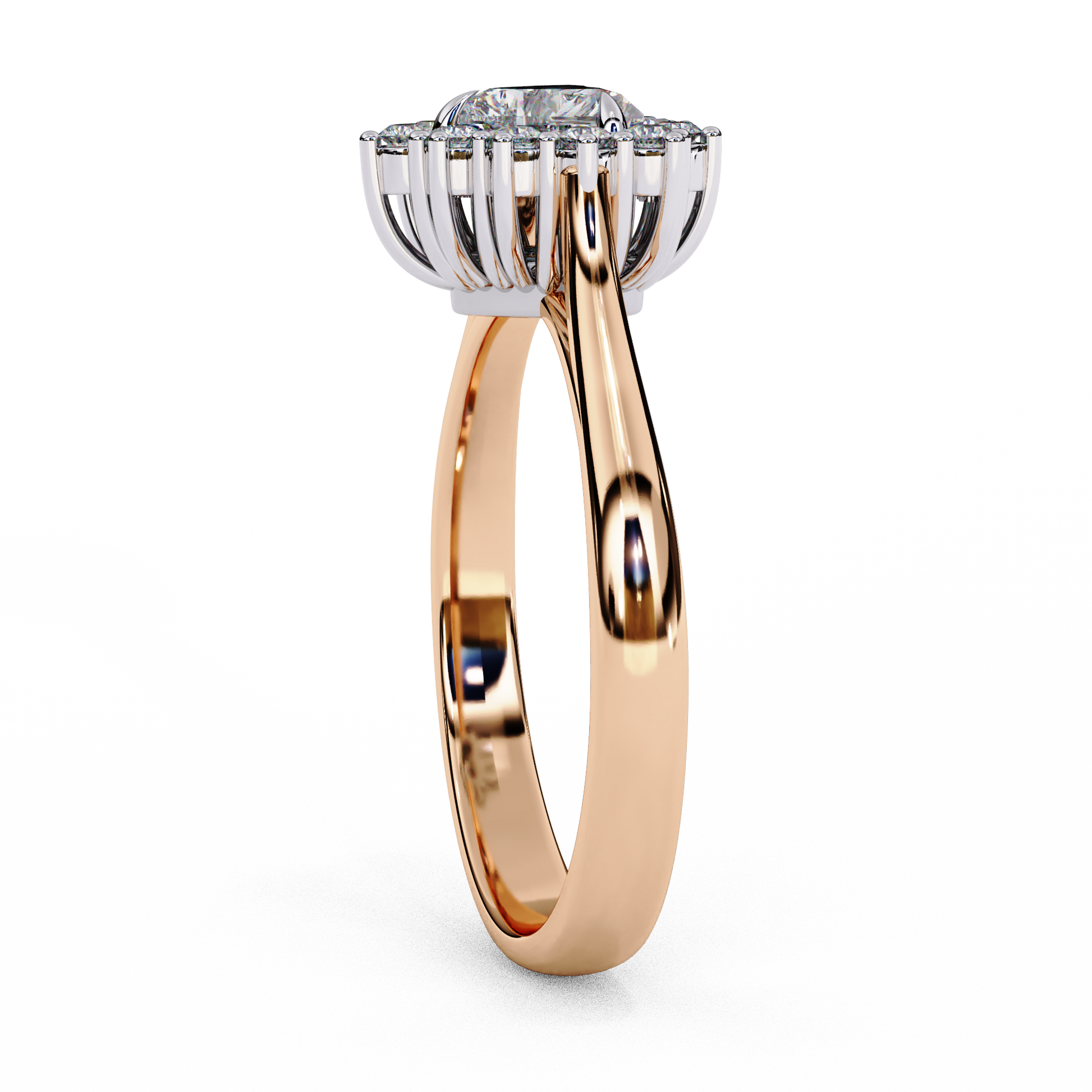 Rose Gold / Moissanite, Rose Gold / Lab Grown