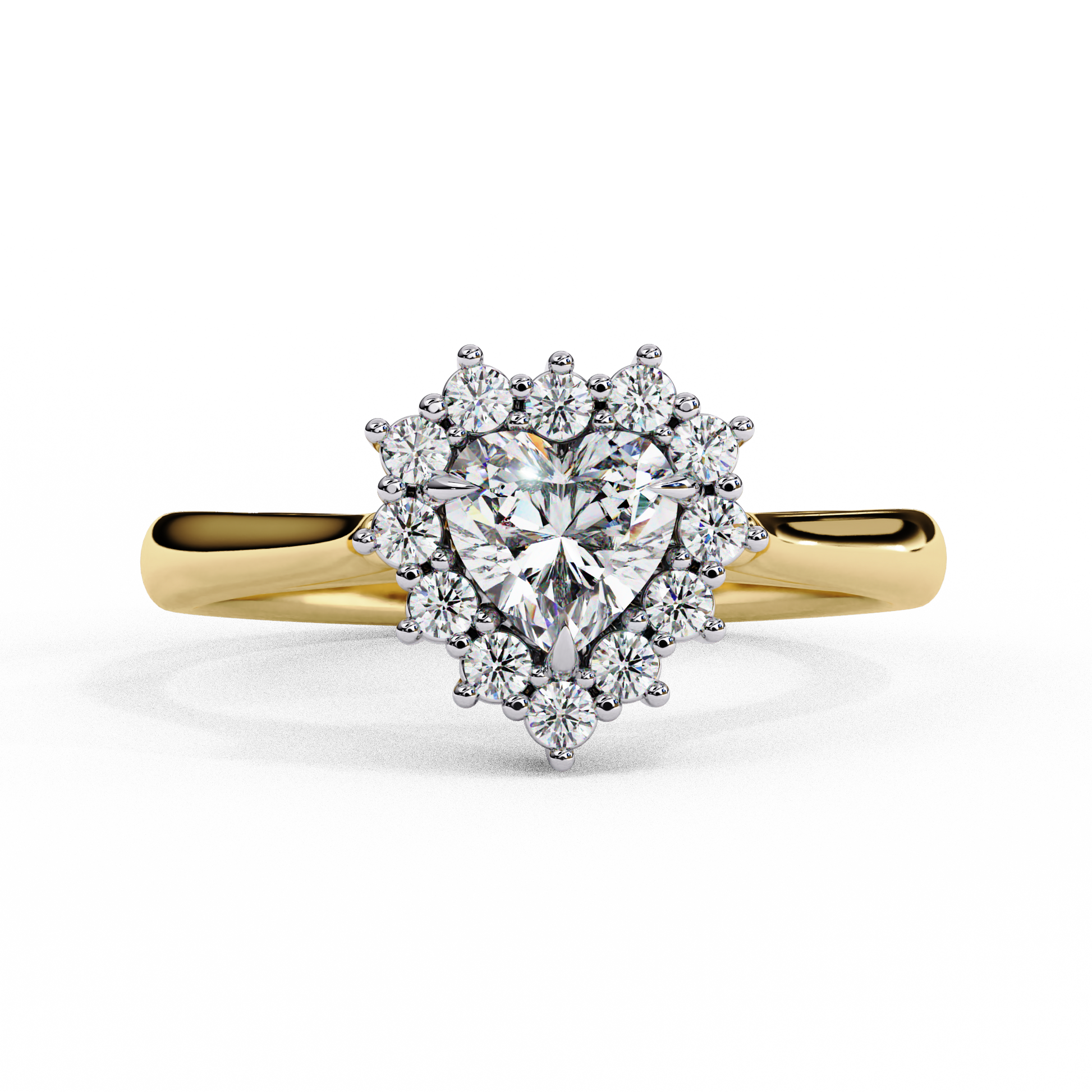 Yellow Gold / Moissanite, Yellow Gold / Lab Grown