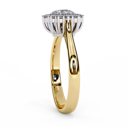 Yellow Gold / Moissanite, Yellow Gold / Lab Grown