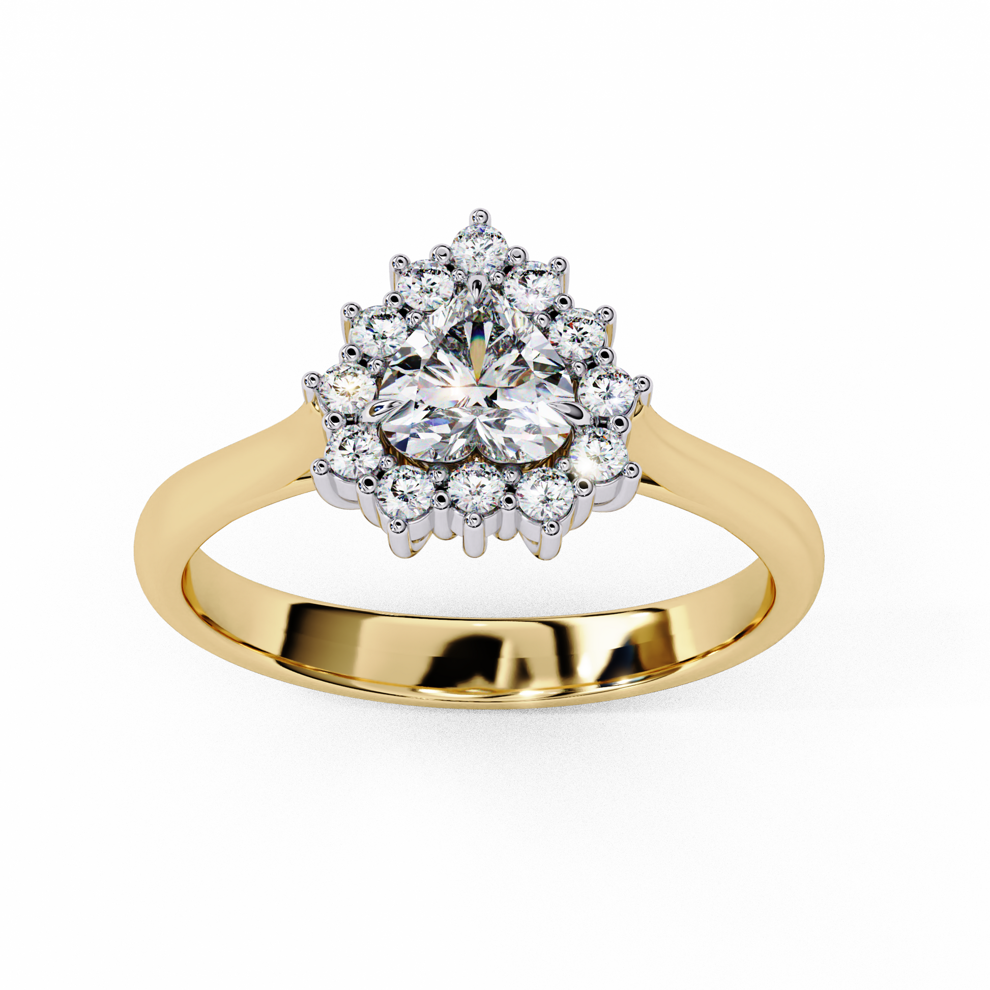 Yellow Gold / Moissanite, Yellow Gold / Lab Grown
