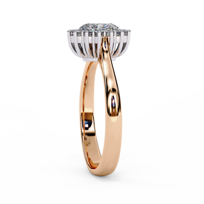 Rose Gold / Moissanite, Rose Gold / Lab Grown