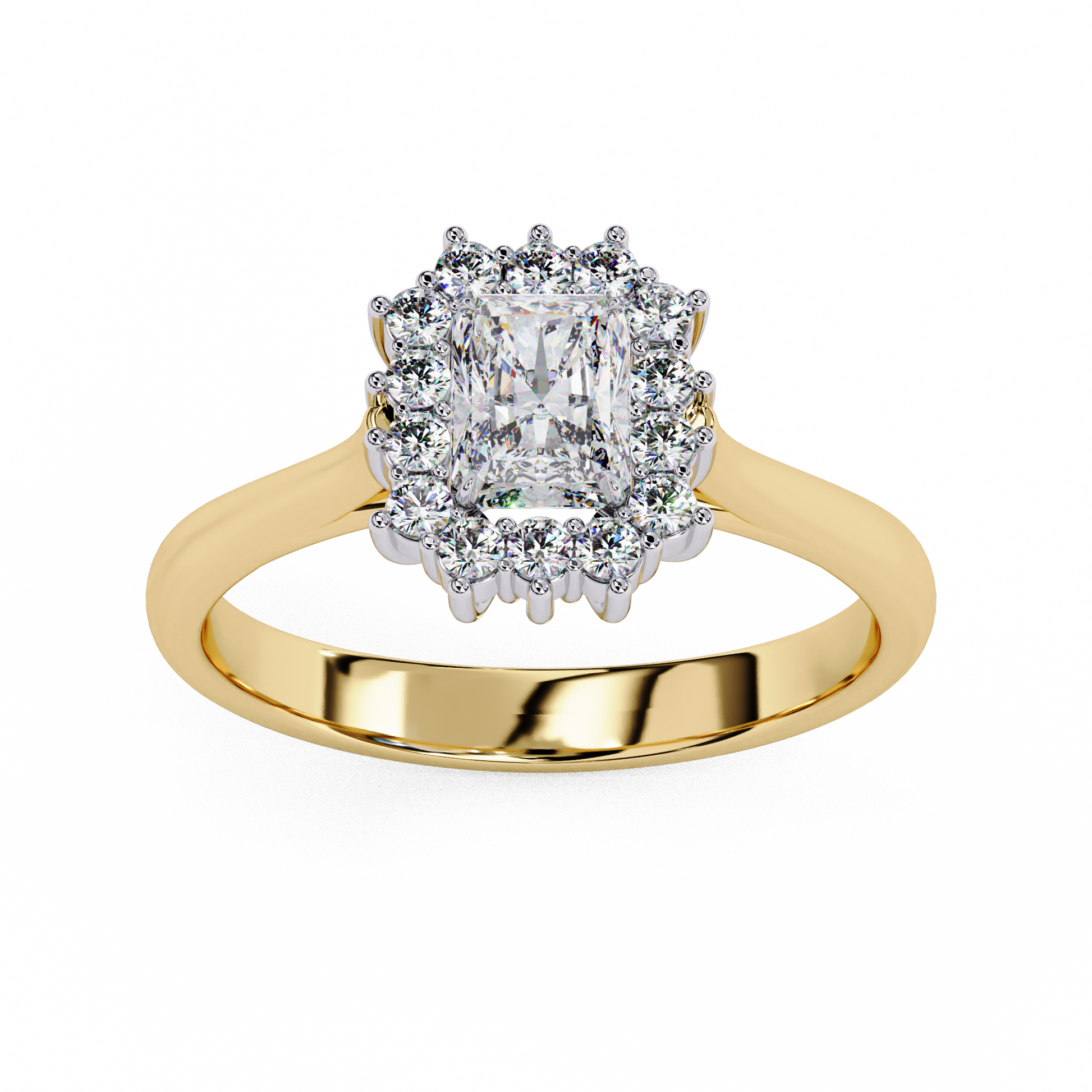 Yellow Gold / Moissanite, Yellow Gold / Lab Grown