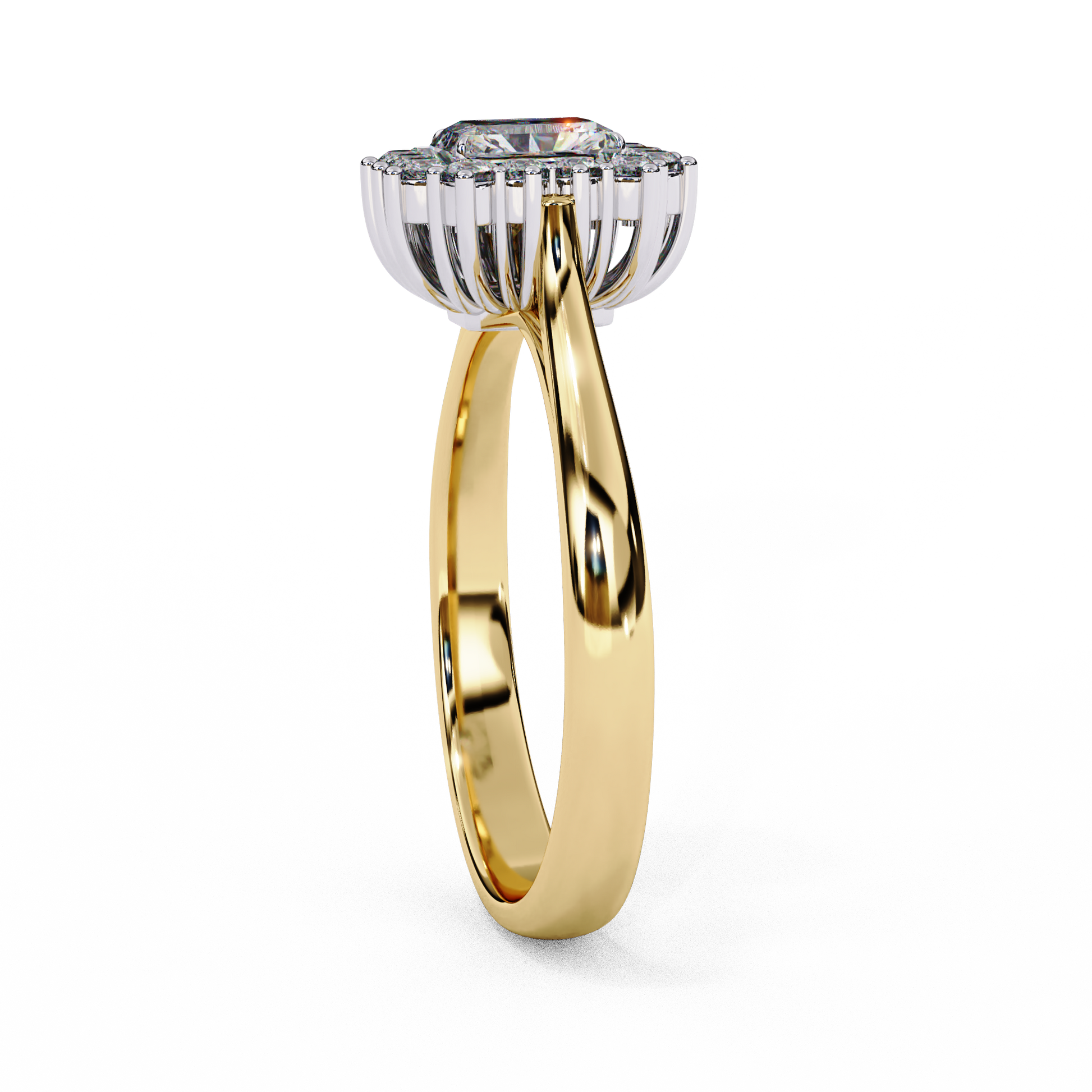 Yellow Gold / Moissanite, Yellow Gold / Lab Grown