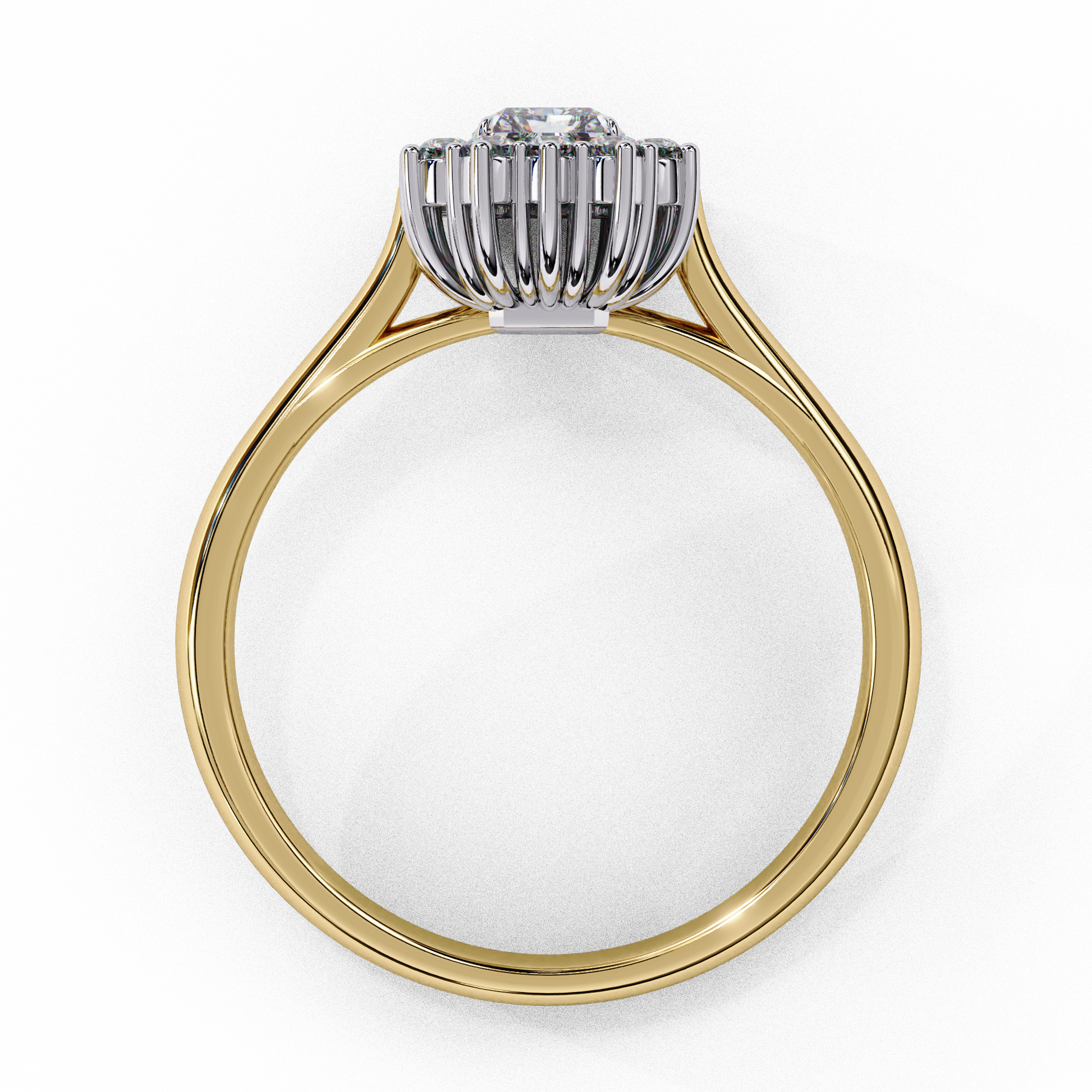 Yellow Gold / Moissanite, Yellow Gold / Lab Grown