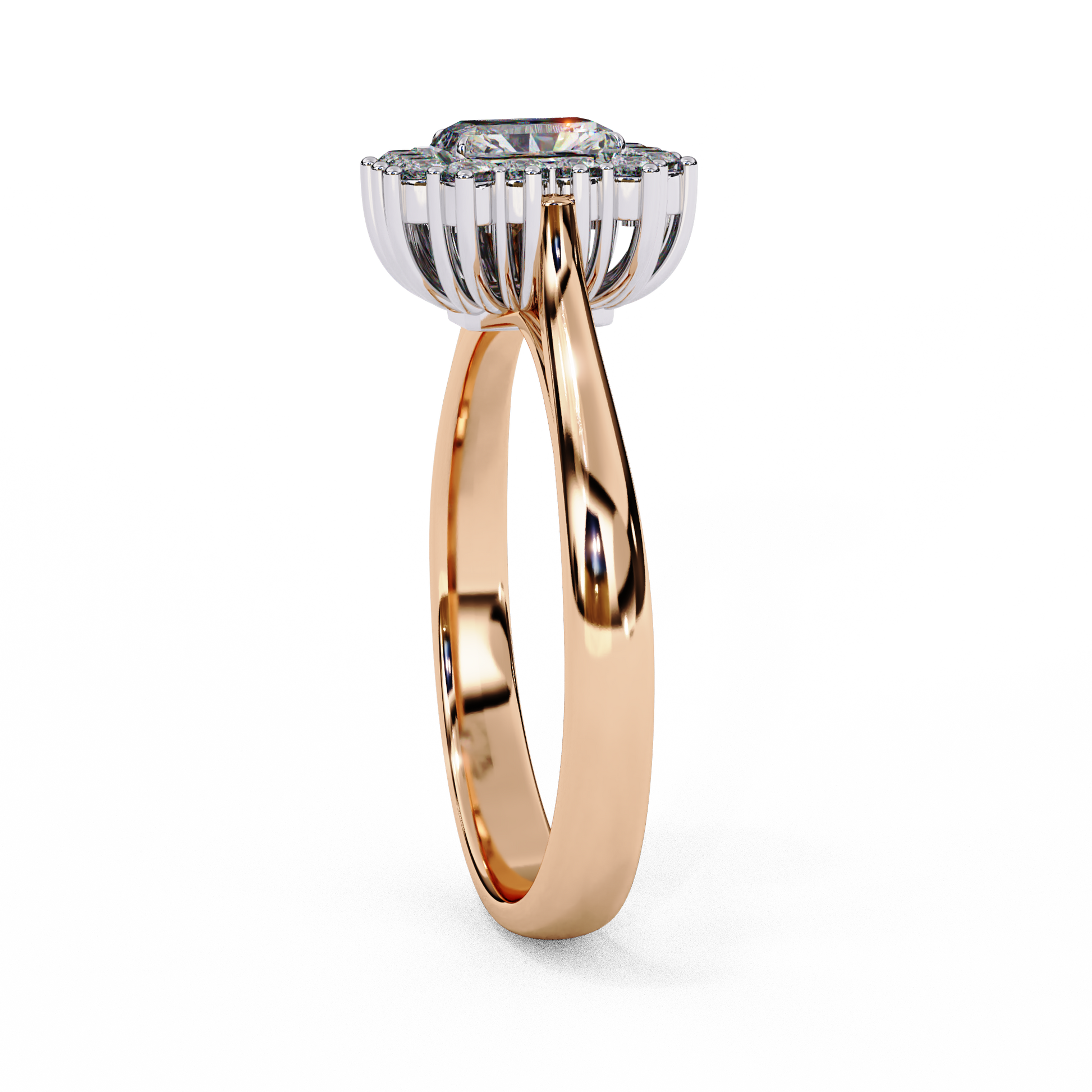 Rose Gold / Moissanite, Rose Gold / Lab Grown