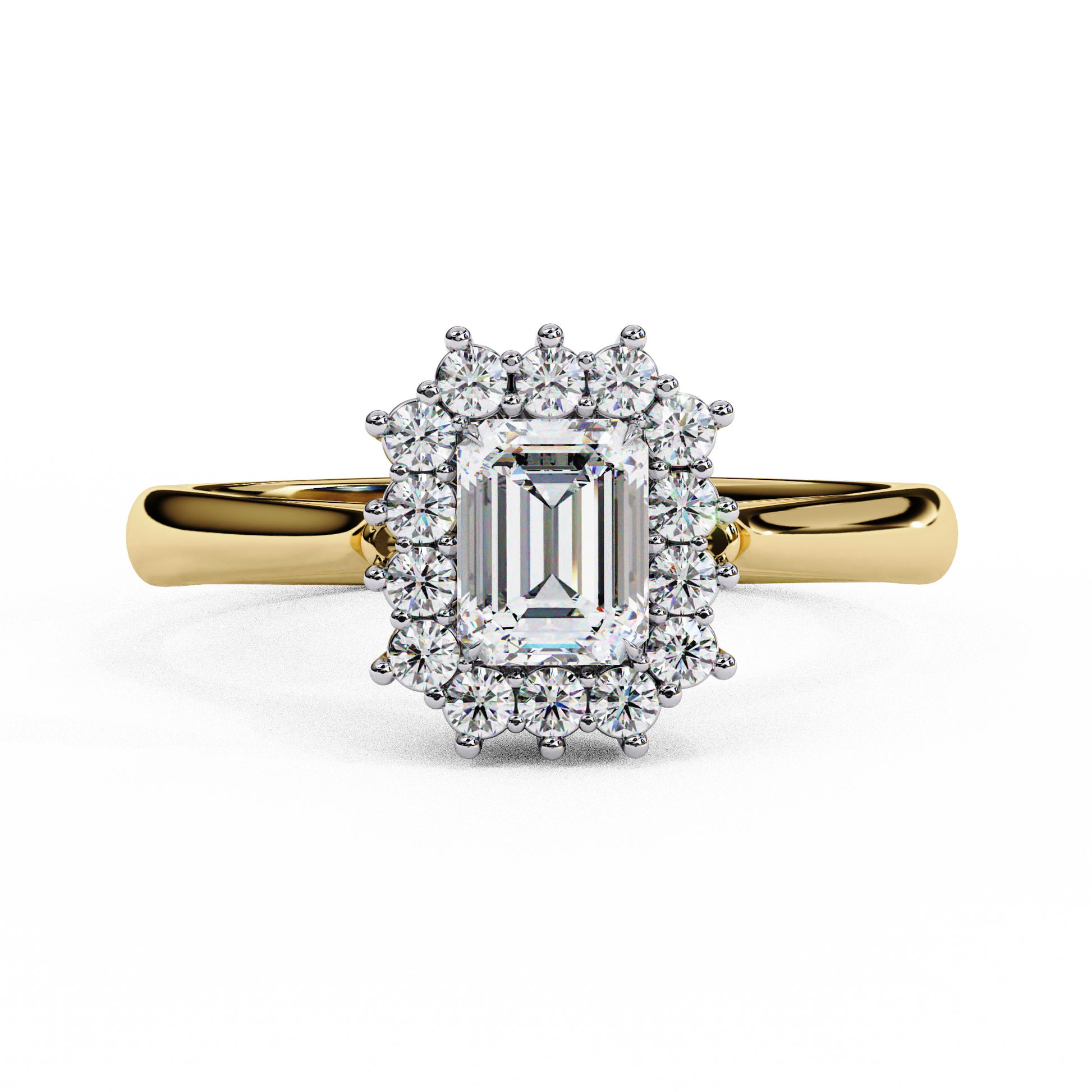 Yellow Gold / Moissanite, Yellow Gold / Lab Grown