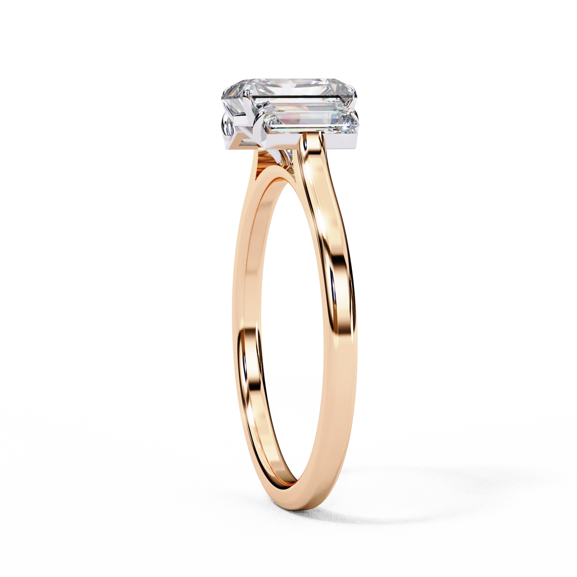 Rose Gold / Moissanite, Rose Gold / Lab Grown