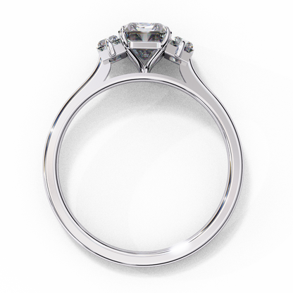 White Gold / Moissanite, White Gold / Lab Grown