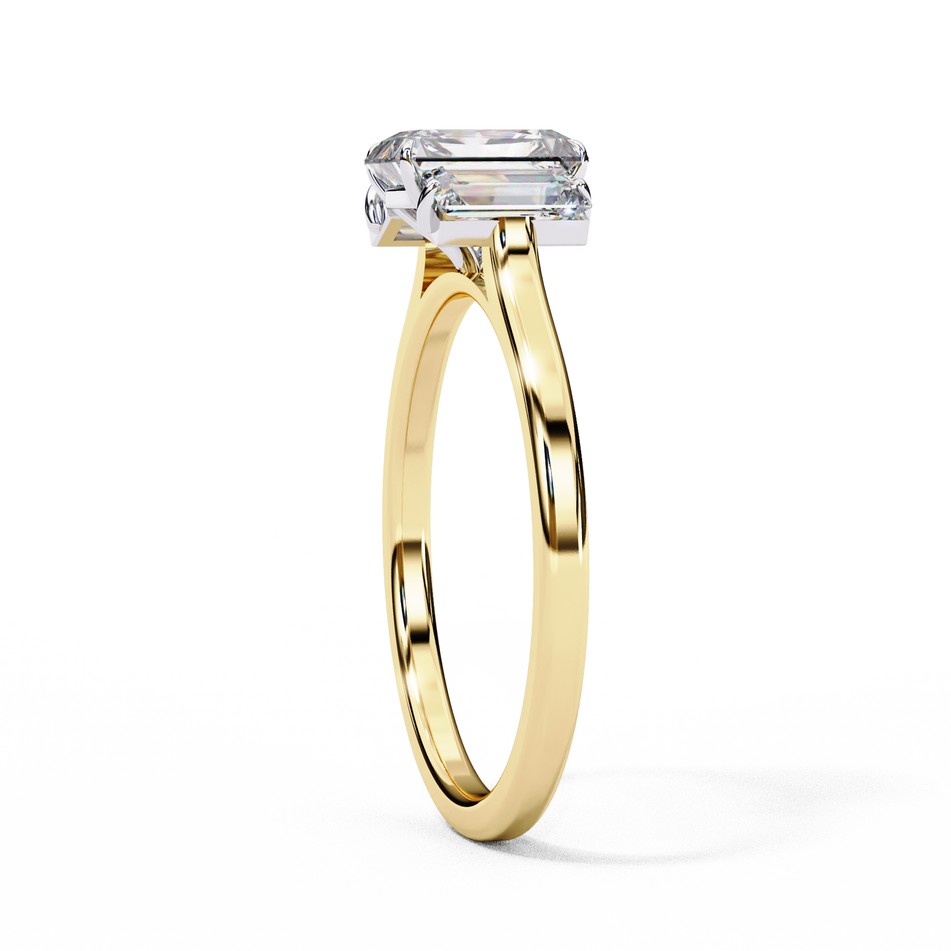Yellow Gold / Moissanite, Yellow Gold / Lab Grown