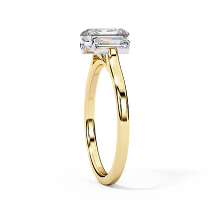 Yellow Gold / Moissanite, Yellow Gold / Lab Grown